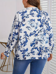 Floral Print Long Sleeve Blouse