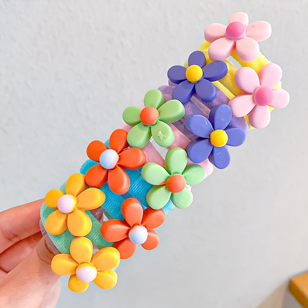 10pcs Sunflower Hair Tie Rope for Girls Kids