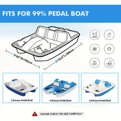 Waterproof 420D Pedal Boat Cover for 3 or 5 Person Paddle Boat