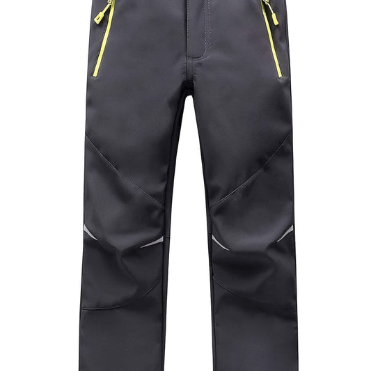 Kid's Windproof Fleece Outdoor Pants for Hiking