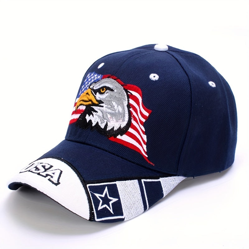 Flag Eagle Baseball Cap Embroidery Casual Sports Hat for Women Men