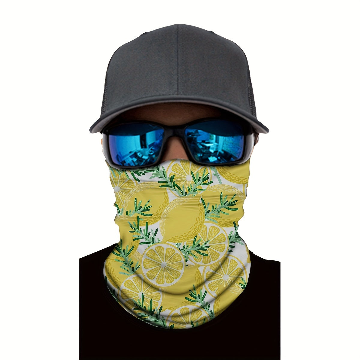 Men's Lemon Seamless Bandana Mask for Cycling