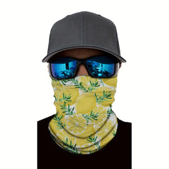 Men's Lemon Seamless Bandana Mask for Cycling