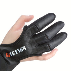 Archery 3 Finger Leather Glove Finger Tab for Beginners