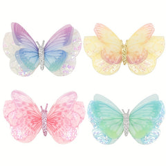 Baby Girls Glitter Sequin Butterfly Hair Clip Mini Hair Pins Party Accessories