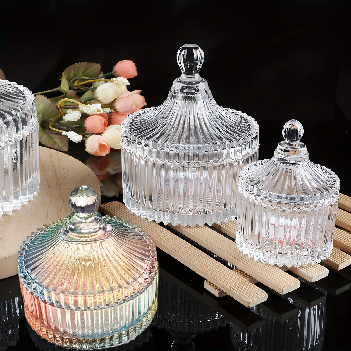 Clear Glass Cup for Acrylic Nails & Votive Candle Holders