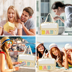 Chenille Letter Patch Clear Bag + Nylon Makeup Pouch