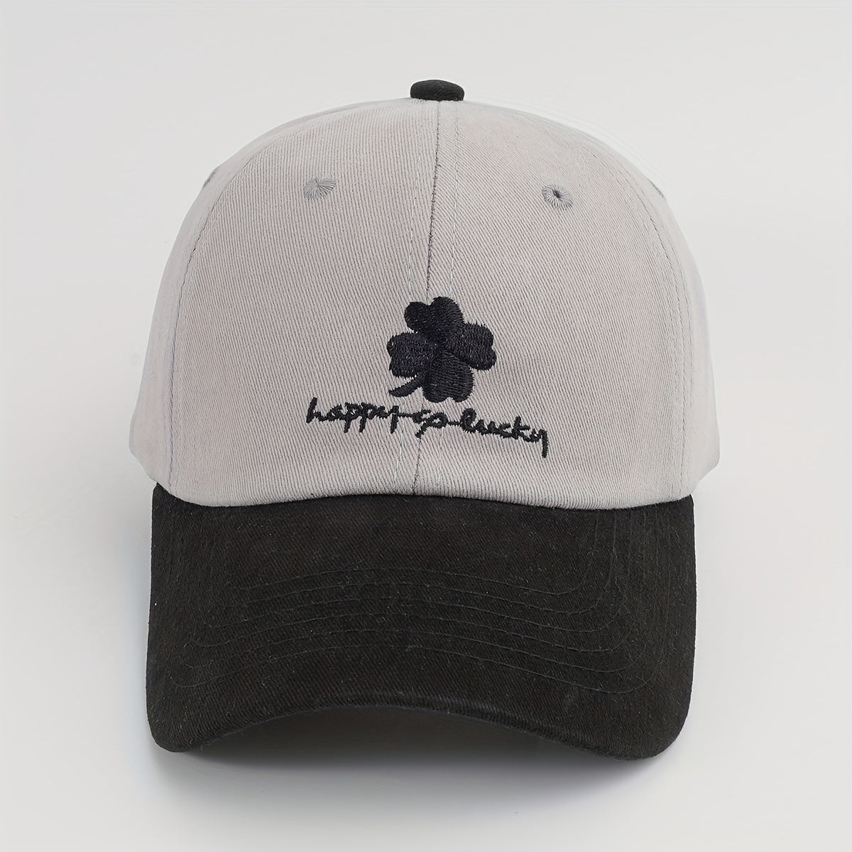 Lucky Clover Embroidery Baseball Cap Unisex Adjustable Sun Hat