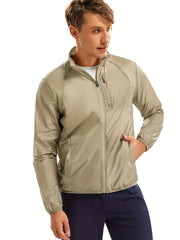 Men's Lightweight Zipper Jacket Sun Protection Sports Coat