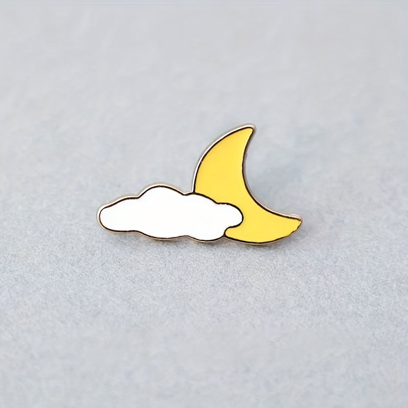 Moon Star Sky Brooch Clothing Bag Accessory