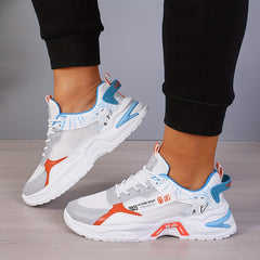Men's Colour Block Chunky Shoes, Lace Up Sneakers
