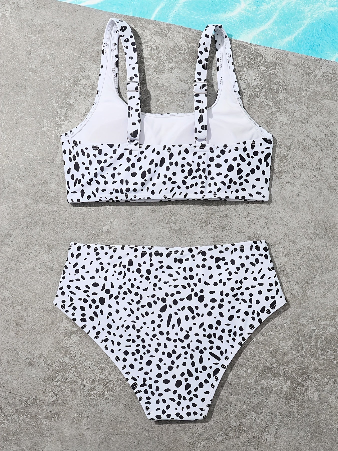 Girls 2pcs Cow Print Swimsuit Sets for Hawaii Vacation
