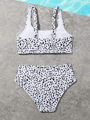 Girls 2pcs Cow Print Swimsuit Sets for Hawaii Vacation