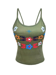 Floral Print Cami Top Summer Sleeveless Women's Clothing