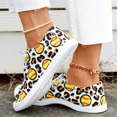 Women's Versatile Leopard Sports Sneakers Lightweight Casual Shoes