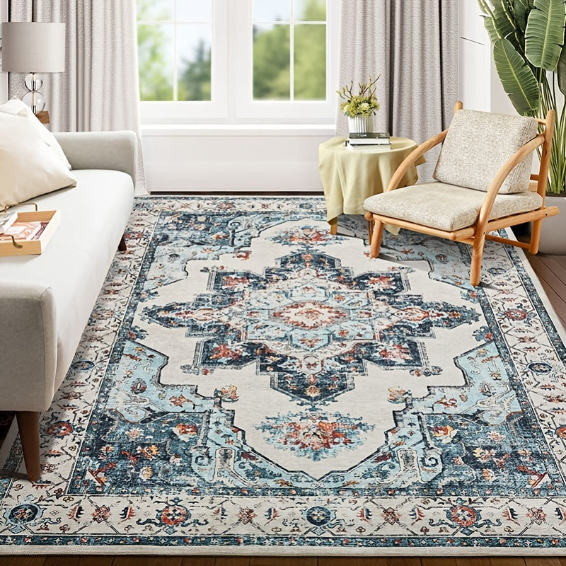 Bohemian Printed Flannel Floor Foam Mat, Non-slip, Machine Washable