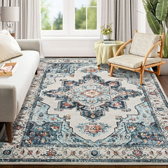 Bohemian Printed Flannel Floor Foam Mat, Non-slip, Machine Washable