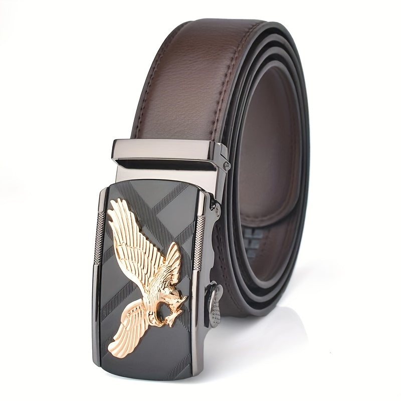 Eagle Style Automatic Buckle Men's Business Casual Belt All match Leather Belt