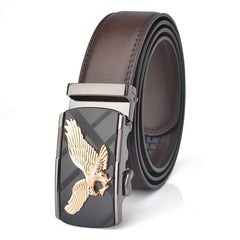 Eagle Style Automatic Buckle Men's Business Casual Belt All match Leather Belt