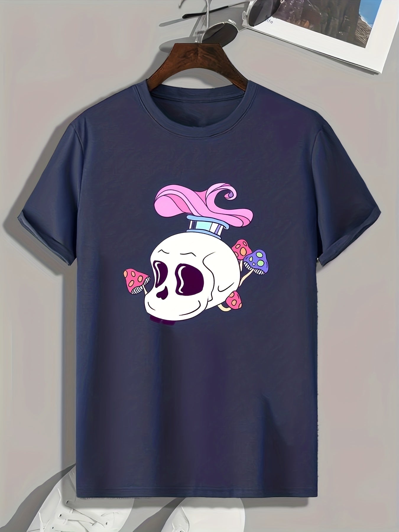 Cartoon Skull Print Men's Graphic T shirt Casual Comfy Tees For Summer