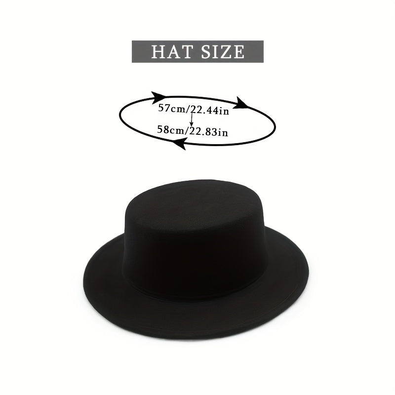 Flat Top Fedora Short Brim Jazz Sun Hat Classic Outdoor Sunscreen Unisex