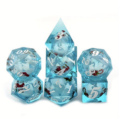 Christmas Resin Liquid Dice Set - Desktop Entertainment Game Accessories