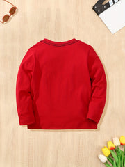 Boys Dino Pattern Long Sleeve T-Shirt