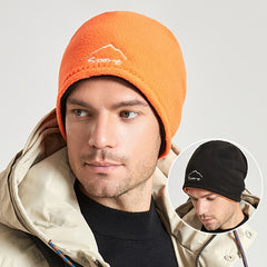 Men's Warm Wool Skull Hat Winter Ski Beanie Fleece Lined Running Cap