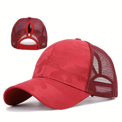 Kids Mesh Sunshade Ponytail Baseball Cap