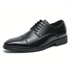Men's Almond Toe Derby Shoes Lace up Front Business Formal Wedding
