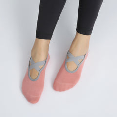 Women's Cross Strap Yoga Socks Non-slip Grips Sports Socks