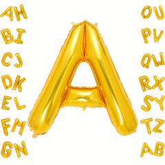 6 Cm Large Golden Letter A Balloons Foil Mylar Big Balloons for Party Supplies