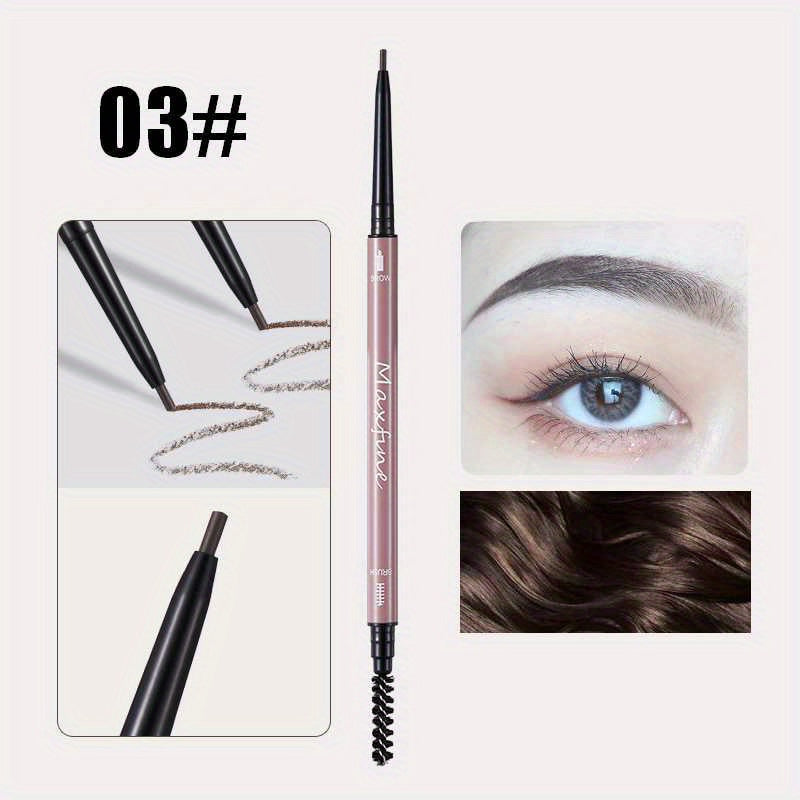 Waterproof Eyebrow Tattoo Pen with Brush Long Lasting Eyebrow Pencil
