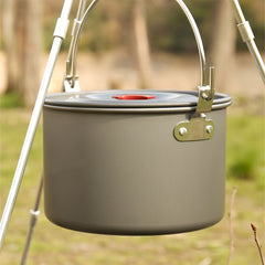 Outdoor Aluminum Camping Pot Set for 4-5 Person