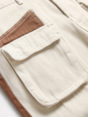 Patchwork Block Jeans Mens Casual Street Style Denim Pants