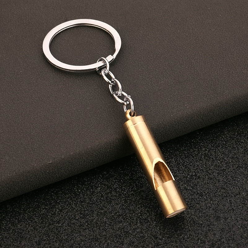 Copper Outdoor Survival Whistle Keychain Pendant Competition Whistle