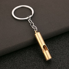 Copper Outdoor Survival Whistle Keychain Pendant Competition Whistle