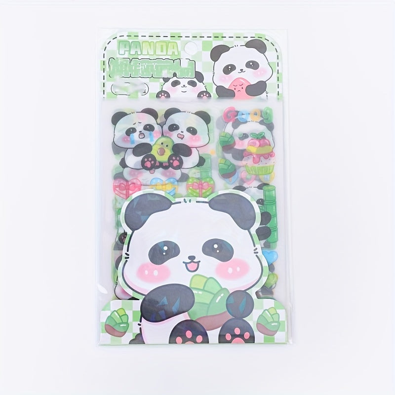 Panda PET Frosted Sticker Soft Panda Shape Pattern 10 16 Cm Waterproof Sticker