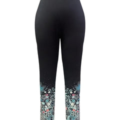 Women's Plus Floral Print High Rise Leggings