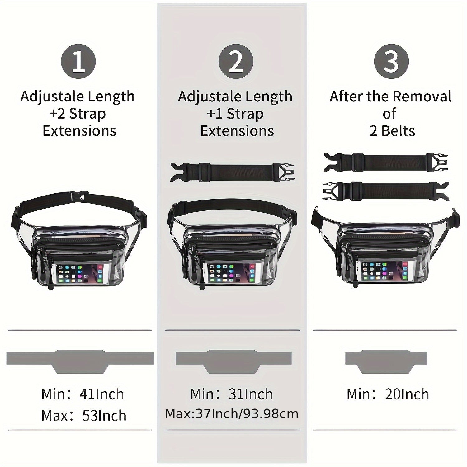 Waterproof PVC Fanny Pack for Sports Travel Beach