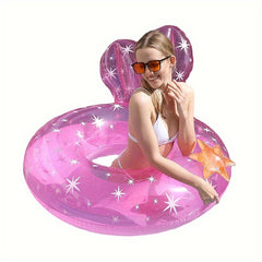 Inflatable Starfish Swimming Ring For Adults, PVC Thickened Floatie