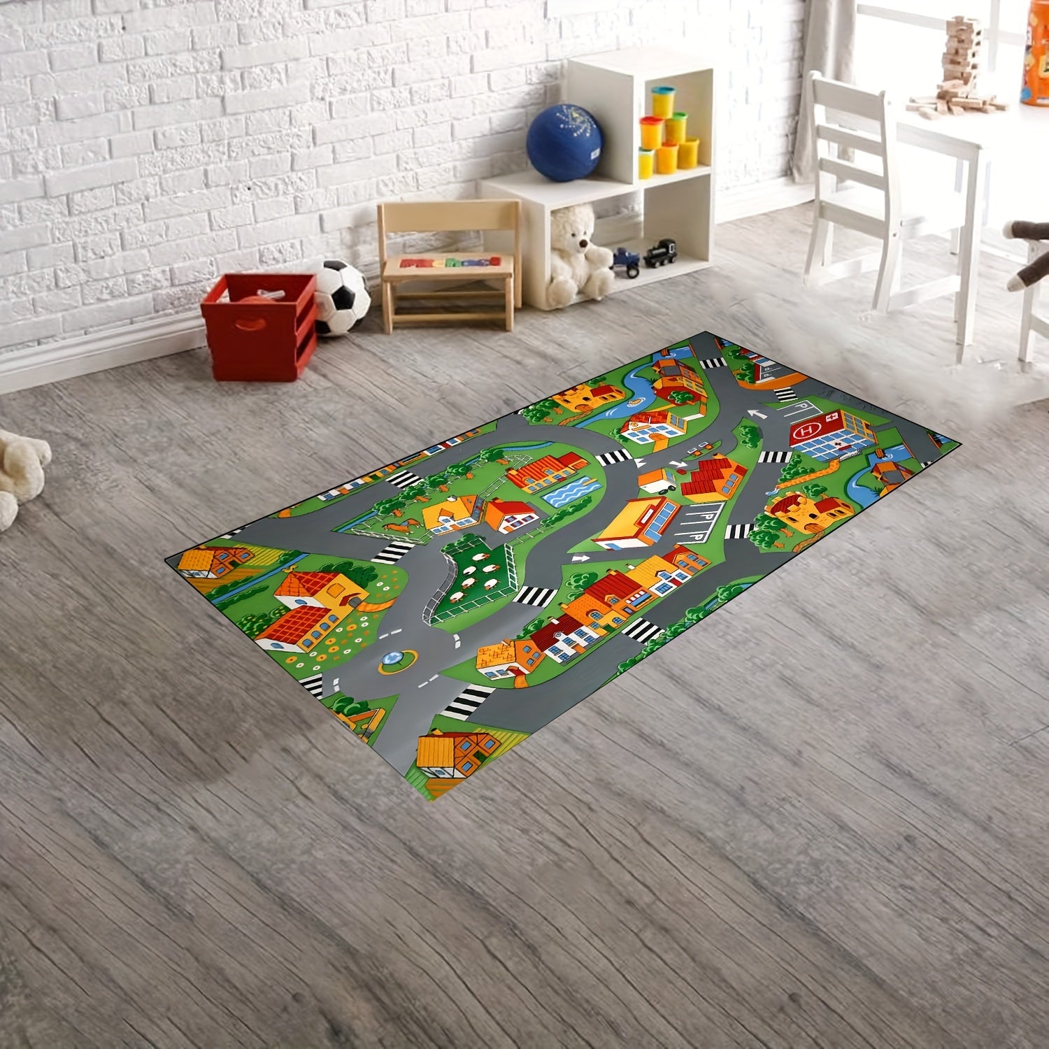 Educational Car Rugs For Kids: Road & Traffic Carpet Play Rug
