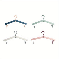 4 Pack Plastic Folding Travel Hangers With Clips Portable