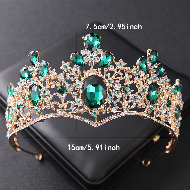 Crystal Crown Tiara Headband Queen Style Prom Birthday Party Headdress