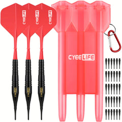 CyeeLife 18g Soft Tip Darts Set with Carry Case & 30 Extra Points