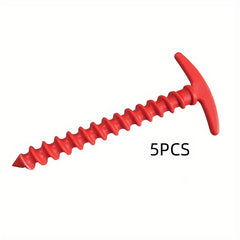 5pcs Outdoor Canopy Tent Ground Stakes Windproof Spiral Nails
