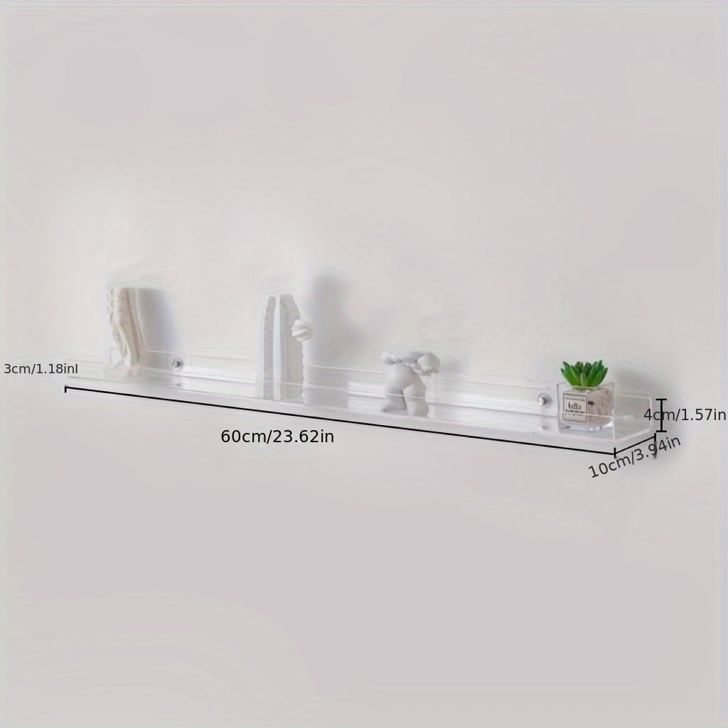 Acrylic Hanging Wall Shelf Floating Shelf BookDisplay Shelf