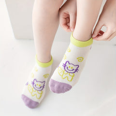 Girls Casual Cartoon Ankle Socks - Comfortable Breathable Cotton Socks