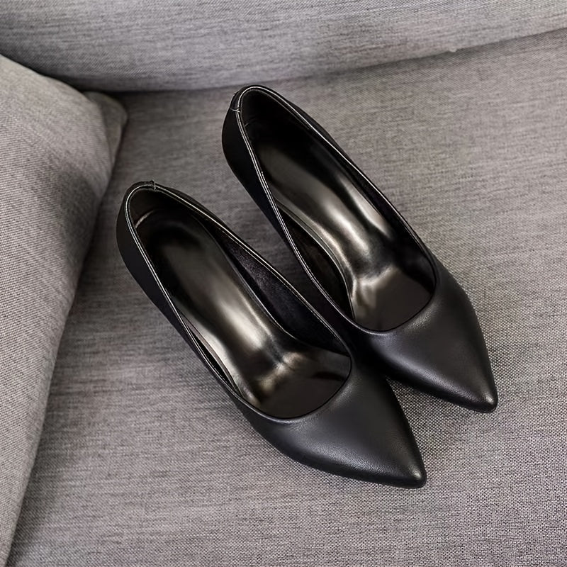 Women's Formal Stiletto Heel Point Toe Slip On Shoes