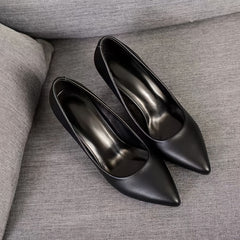 Women's Formal Stiletto Heel Point Toe Slip On Shoes